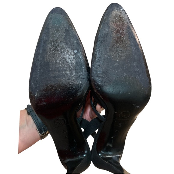 Vintage St John Elegant Black Pointed Slingback Heel Size 6.5B Made in Italy - Picture 5 of 7